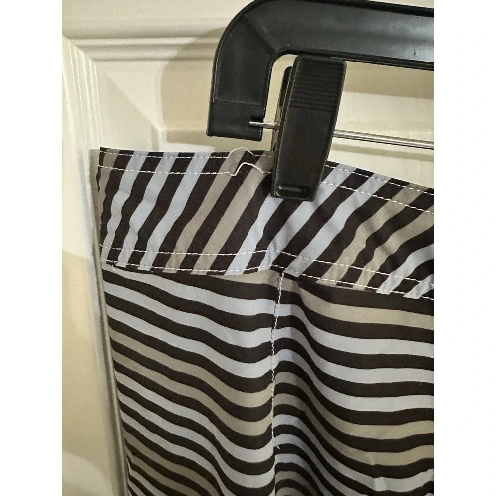 Travis Mathew Men's Blue Striped Board Shorts Swim Shorts Drawstring Pocket Med